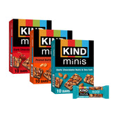 KIND paquete frontal mostrando las 30 mini barritas y conveniencia