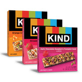 KIND pack frente mostrando las 18 barras y variedad de sabores para conveniencia