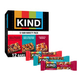 KIND packaging frontal mostrando las tres variedades y conveniencia para llevar