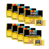 KIND frontal del empaque mostrando 40 barras y sabor piña mango, práctico para despensa