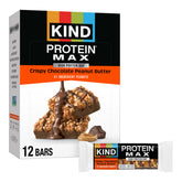KIND muestra la caja frontal con barras, práctico y rico en proteína