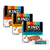 KIND paquete frontal mostrando 15 barras y variedad de sabores, conveniencia para snacks