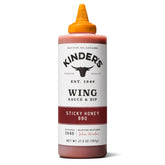 Kinder's botella frontal mostrando etiqueta y tamaño, ideal para salsear