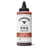KINDER'S frasco delantero mostrando etiqueta y tamaño 16 oz con sabor hickory