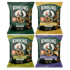 Kindling pretzels textura crujiente en primer plano para apetito