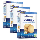 Kinnikinnick empaque frontal mostrando galletas vainilla, opción segura sin gluten