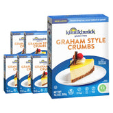 Kinnikinnick empaque frontal mostrando migas graham sin gluten y fácil identificación