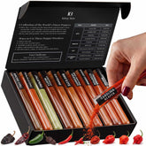 KITSY BOX caja negra elegante lista para regalar con copos de chile