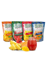Klass Aguas Frescas empaque frontal mostrando variedad y uso fácil