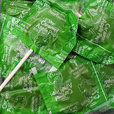 KLUB BULK paletas caramelo manzana frente mostrando envoltorios y cantidad