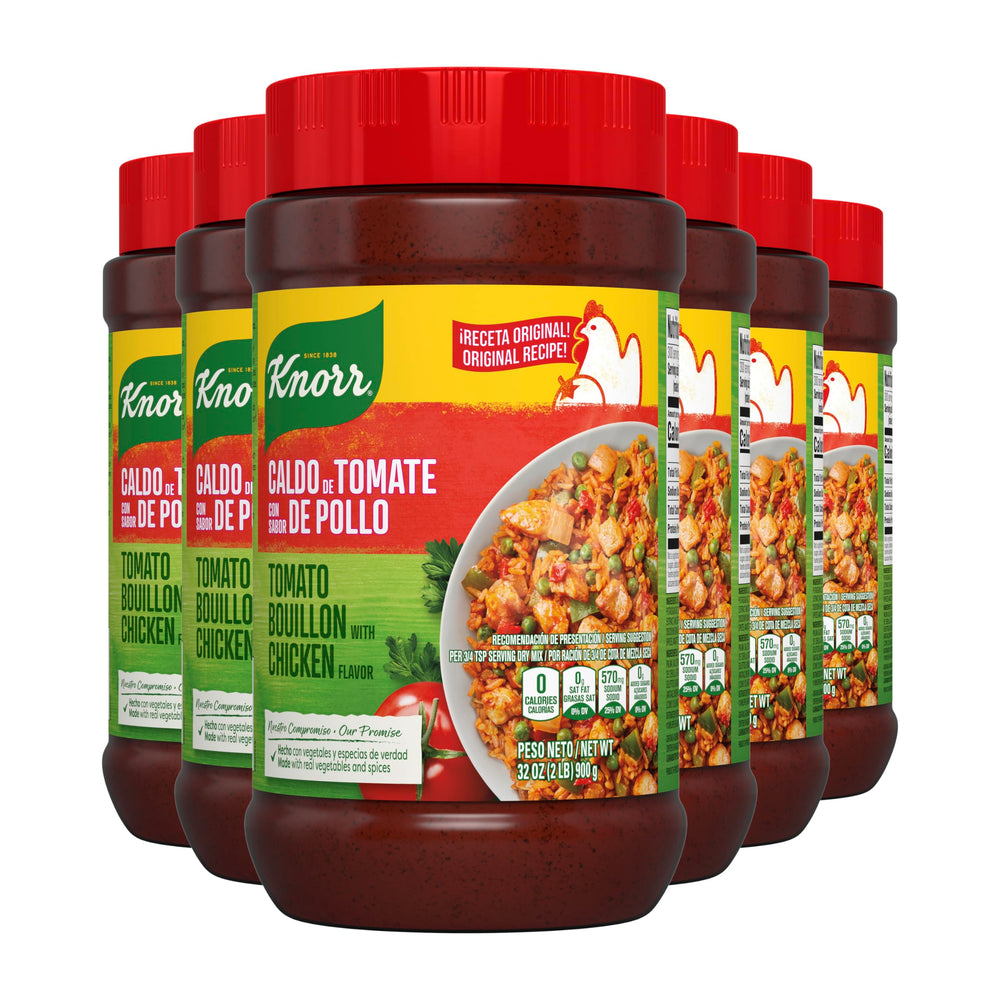 Knorr envase frontal caldo granulado pollo y tomate para cocina práctica