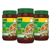 Knorr envase frontal del caldo en polvo mostrando la marca y uso práctico