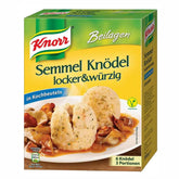 Knorr empaque frontal mostrando Semmelknödel y conveniencia