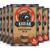 Kodiak Cakes frente del empaque mostrando marca y beneficios nutritivos