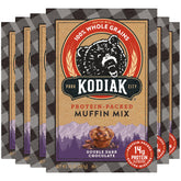 Kodiak Cakes vista frontal del paquete mostrando la marca y beneficios