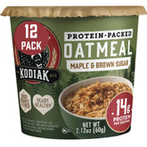 Kodiak Cakes frente del vaso mostrando etiqueta y conveniencia