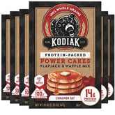 Kodiak Cakes frente del paquete mostrando diseño y sabor Cinnamon Oat, práctico para despensa