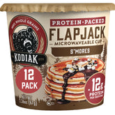 Kodiak Cakes sobre frontal mostrando sabor s'mores y conveniencia