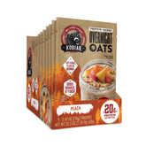 Kodiak Cakes empaque Durazno mostrando 9 sobres listo para llevar
