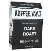Koffee Kult frente del paquete 32oz mostrando cierre resellable y volumen