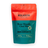 Kolkata Chai Co frasco frontal mostrando la presentación premium y portabilidad