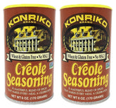 Konriko frasco frontal Creole 6 oz mostrando marca y empaque útil