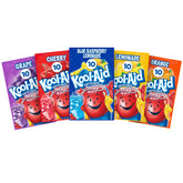 Kool-Aid frente del empaque mostrando variedad y cantidad, ideal para abastecer eventos