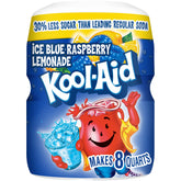 Kool-Aid envase frontal mostrando la lata y beneficio conveniencia
