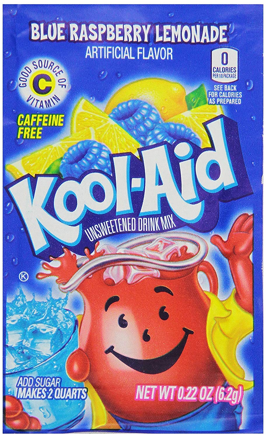 Kool-Aid sobre frontal mostrando la marca y tamaño, práctico para almacenamiento