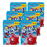 Kool-Aid frontal del paquete mostrando sobres y diseño llamativo, fácil identificación