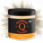 Kosmos Q envase frontal mostrando 16 oz y marca, aporta confianza de calidad