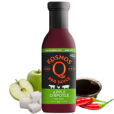 Kosmos Q botella frontal mostrando etiqueta y tamaño, ideal para identificar sabor