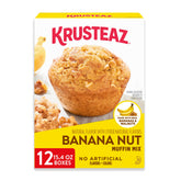 Krusteaz caja frontal mostrando mezcla para muffins, conveniencia inmediata