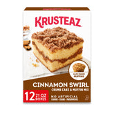 Krusteaz caja al frente mostrando la mezcla y ventajas rápidas