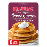 Krusteaz caja frontal 26 oz muestra presentación y sabor crema