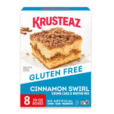 Krusteaz caja frontal de la mezcla sin gluten mostrando diseño y beneficios
