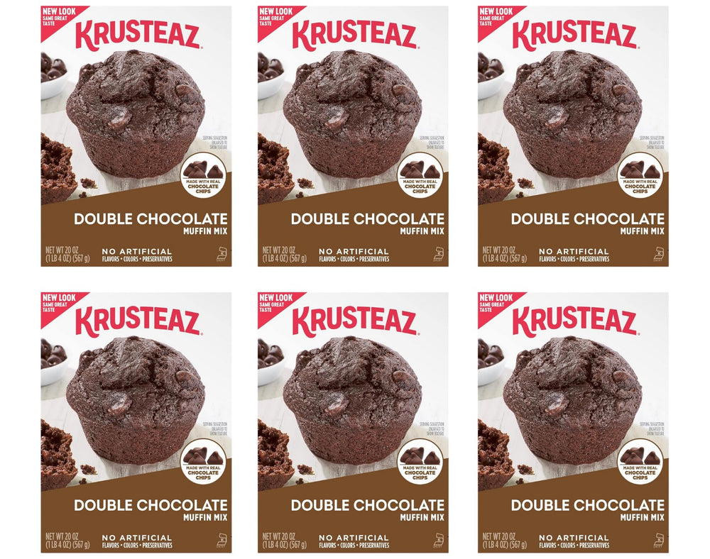 Krusteaz frente del empaque mostrando marca y descripción, práctico para despensa