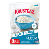 Krusteaz frente del paquete mostrando diseño y ventaja de sustitución 1:1