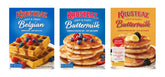 Krusteaz pack frontal mostrando las tres mezclas y facilidad de elección
