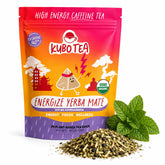 Kubo Tea paquete frontal mostrando marca y energía natural