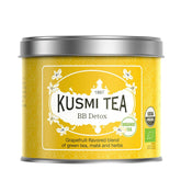 Kusmi Tea lata frontal mostrando el diseño y conservación del aroma