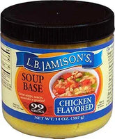 L.B. Jamison's frasco adelante mostrando etiqueta y tamaño práctico