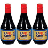 La Choy botella frente con etiqueta clara y tamaño práctico para cocinar