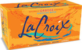La Croix lata frontal sabor Orange mostrando diseño y refresco instantáneo