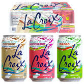 La Croix pack tropical 24 latas frente muestra conveniencia y variedad