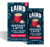 Laird Superfood frente del paquete mostrando sobres y beneficio de conveniencia