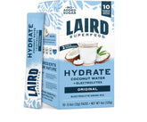 Laird Superfood frontal del paquete mostrando 10 sobres, práctico y portátil