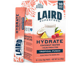 Laird Superfood vista frontal de la caja y sobres, presentación portátil