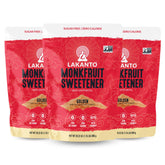 Lakanto envase frontal del Golden Monk Fruit, muestra claridad del producto y marca