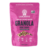 Lakanto empaque frontal de Berry Crunch mostrando sin azúcar y beneficio keto
